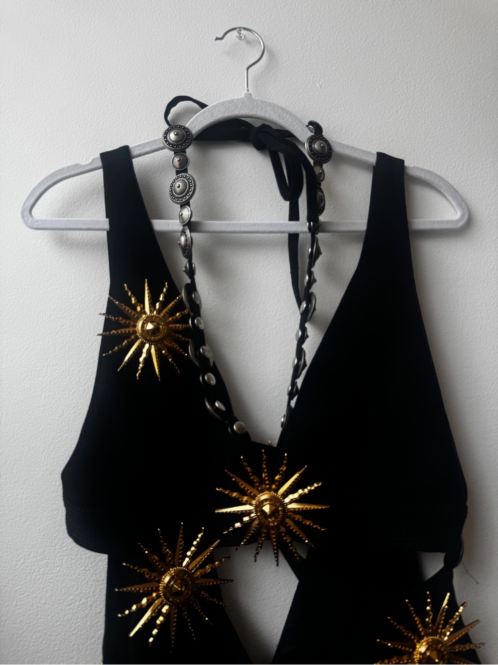 Fausto Puglisi Runway Embellished Cutout Mini Medallion Dress - Picture 3 of 9